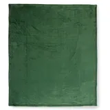 HIP Plaid Uni Kuscheldecke 160 x 180 cm Dunkelblau/Grün
