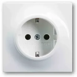 Busch-Jaeger impuls Steckdose, 1f, alpinweiß, glänzend, Unterputz, horizontal/vertikal, IP20, Zentralplatte