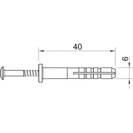 OBO Bettermann Schlagdübel 6 x 40 mm 100 Stück