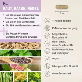 Purabyo BIO Biotin Haut, Haare, Nägel Kapseln 60 St.