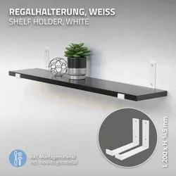 ML-Design 4er Set Regalhalter Regalwinkel Regalträger Regalbodenträger Regal-Konsole Weiß