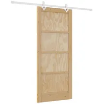 vidaXL Schiebetür rechts 86 x 198,5 cm Weiß