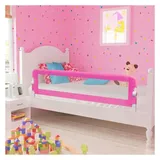 vidaXL Bettschutzgitter 150 cm rosa 2 St.