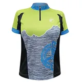 Chiba Watzmann Shirt Kids - XL, apfelgrün, atmungsaktiv, halber Frontzip