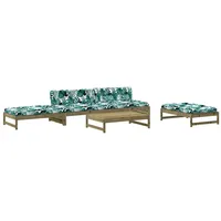 vidaXL 5-tlg Garten-Lounge-Set mit Kissen Imprägniertes Kiefernholz Modell 9