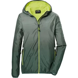Funktionsjacke KILLTEC "KOS 139 BYS JCKT", Kinder, Gr. 176, grün (olivgrün), Oberstoff: 100% Polyester, Futter: 100% Polyester, sportlich, Jacken, Wasserdicht, reflektierend, modisch, PFAS-frei imprägniert