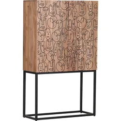 Highboard GUTMANN FACTORY, beige (natur, natur), B:90cm H:150cm T:38cm, Sideboards, Stauraumschrank, Breite 90 cm