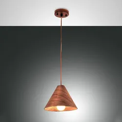 Pendellicht Esino Walnuss Walnuss / Ø 25cm