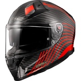 LS2 LS2, Integraler Motorradhelm VECTOR II CARBON FLUX Gloss Red, XS