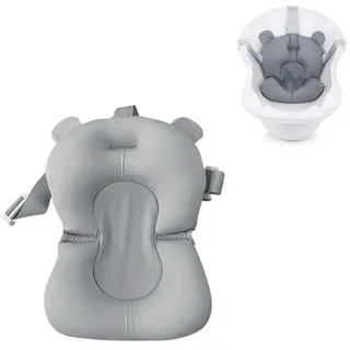 Chipolino Babybadewannen Netz und Kissen Multi, Kunststoffbügel, ab Geburt, Farbe:grau