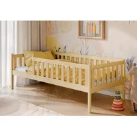Kids Collective Kinderbett mit Rausfallschutz, Lattenrost und optionaler Matratze,