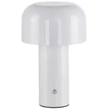 just light. Akku LED-Tischlampe AGNES, H 21,6 cm - Weiß - Kunststoff - dimmbar