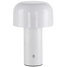 just light. Akku LED-Tischlampe AGNES, H 21,6 cm - Weiß - Kunststoff - dimmbar