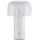 just light. Akku LED-Tischlampe AGNES, H 21,6 cm - Weiß - Kunststoff - dimmbar