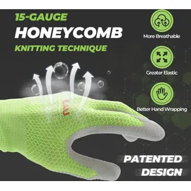 Tacklife Mustbau Arbeitshandschuhe 12 Pack,Gartenhandschuhe Montagehandschuhe, Wiederverwendbar, Größe:XL