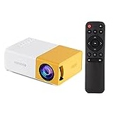 Projektor,Irfora 400 Lumen Mini-LED-Projektor Tragbarer Videoprojektor HD/AV/USB/Audio-Heimkino mit integriertem Lautsprecher und Fernbedienungsunterstützung 3,5-mm-Schnittstelle