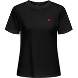 Jdy JDYPISA S/S PRINT TOP JRS NOOS Schwarz XS