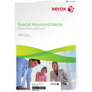 Xerox Laser Business Cards – Visitenkarten, bedruckbar, 10 Karten pro Blatt A4, 195 g/m2, 50 Blatt