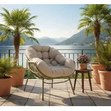 Lesli Living Loungesessel Lesli Living Relaxsessel Cozy Beige hellgrün/hellbeige