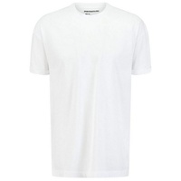 Drykorn T-Shirt mit geripptem Rundhalsausschnitt Modell 'THILO', Weiss, XL