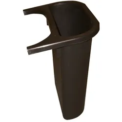 Rubbermaid Seiten-Behälter für rechteckigen Abfallbehälter 26,6 Liter | 4,5 Liter, HxBxT 28,7x18,5x26,9cm | Schwarz von PROREGAL