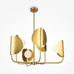 Messing Pendelleuchte - Maytoni Modern Serie, 6 G9 Leuchten, 40W, Tropic Design