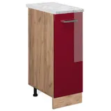 Vicco Apothekerschrank R-Line, 30 cm AP Marmor, Bordeaux Eiche - bordeaux
