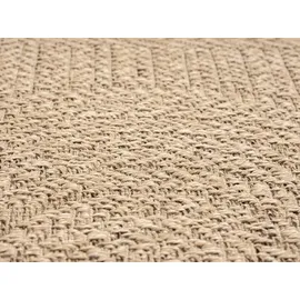The CarPET Kansas beige (natur), B:60cm H:1mm L:180cm, Polypropylen, Teppiche, Teppich moderner robuster In und Outdoor Teppich Jute Look