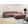 Candy 3C Candy Ecksofa Denver auch mit Cord- und Easy care-Bezug, Kopfteilverstellung L-Form, wahlweise. mit motorischer Sitztiefenverstellung rosa