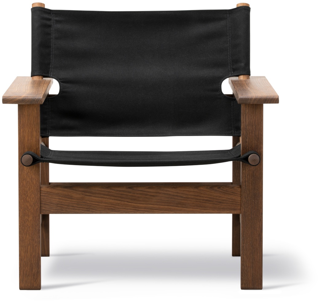 The Canvas Chair, eiche geräuchert und geölt / canvas schwarz