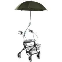 Rolko Kohlgrüber GmbH Premium Rollatorschirm Protektor Rollator-Regenschirm braun-grün