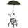 Rolko Kohlgrüber GmbH Premium Rollatorschirm Protektor Rollator-Regenschirm braun-grün