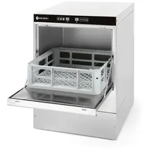 HENDI Gläserspüler K40 mit Spülmittelpumpe - Silber