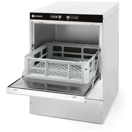 HENDI Gläserspüler K40 mit Spülmittelpumpe - Silber