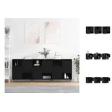 vidaXL Sideboards 3 Stk. Schwarz Holzwerkstoff