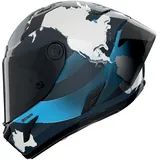 Nolan X-804 RS Ultra Carbon Dunkelblau/Weiß/Hellblau S
