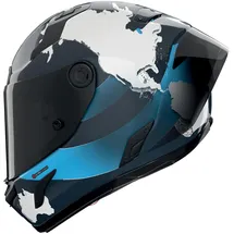 Nolan X-804 RS Ultra Carbon Dunkelblau/Weiß/Hellblau S