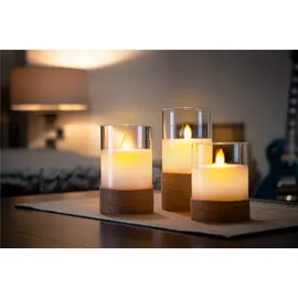 goobay LED-Echtwachs-Kerzen 3 St. weiß