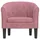 vidaXL Clubsessel Rosa Samt 70 x 75 x 70 cm Rosa mit Rollen