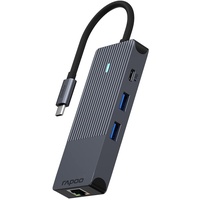 Rapoo USB-C Multiport Adapter 8-in-1, grau Dockingstation / USB Typ-C