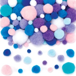 Großpackung Pompons "Winter" (pro Set 200) Bastelmaterial