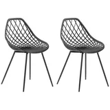 Beliani Esszimmerstuhl, Schwarz, Metall, 1-Sitzer, 46x86x52 cm, Esszimmer, Stühle, Esszimmerstühle, Vierfußstühle