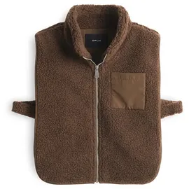 Opus Damen Poncho/Cape | ATUBA Cape aus Teddyfell cocoa, 0 - Einheitsgröße