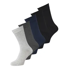 JACK & JONES JACBASIC BAMBOO SOCK 5er Pack Schwarz/Grau/Blau 40-46