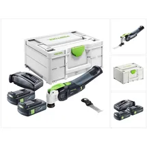 Festool VECTURO OSC 18 E-Basic Akku Oszillierer 18 V Starlock Max Brushless + 2x Akku 3,0 Ah + Ladegerät + Systainer