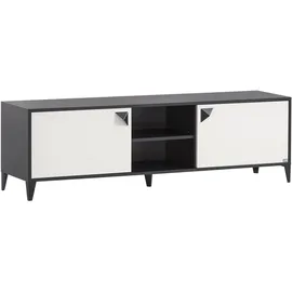 Schildmeyer Looks Classic Lowboard 160 x 39 x 48,7 cm Schwarz Matt/Cremebeige Holz