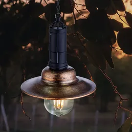 ETC Shop Außen Solar Hängelampe LED rost 2 St.