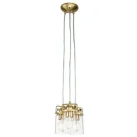 Licht-Erlebnisse Pendelleuchte ARCO, ohne Leuchtmittel, Glas Metall E27 B: