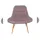 SalesFever Relaxsessel Toulon Samt 76 x 85 x 85,6 cm Rosa mit XXL-Steppung