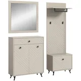 VCM Garderobenkombination Notes 195x190x35 cm beige
